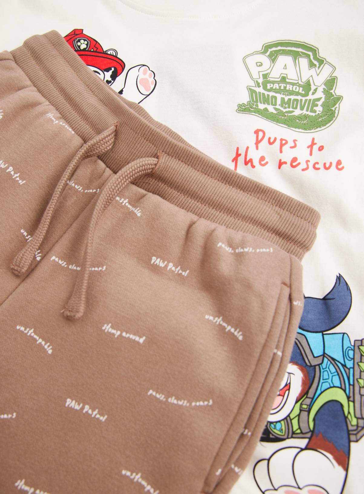 Cream and Brown Paw Patrol Graphic Print Set 1-2 years - Image 2